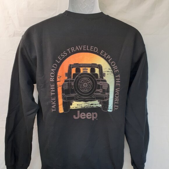 Jeep - Take the Road Less Traveled - Explore the World - New Small Black Sweatsh - Picture 1 of 7